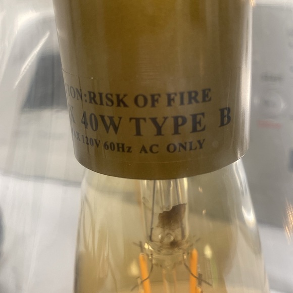 Hanging Plug-in Light Fixture w/ Bulb - Picture 6 of 6